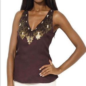 Ralph Lauren sequined v-neck neckline top